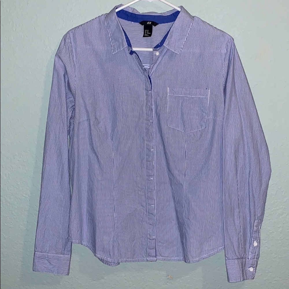 H&M striped button down top